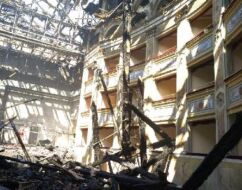 Il Teatro Nicola Vaccaj dopo l’incendio del 29 luglio 2008