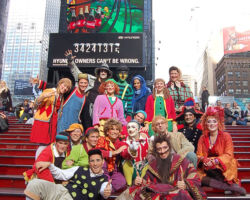 Il cast a Times Square